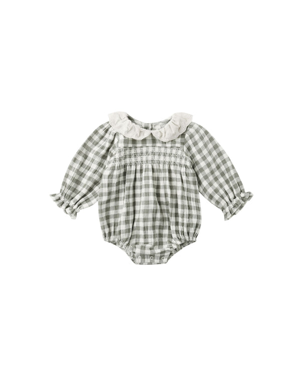 CALLIE ROMPER || FOREST CHECK