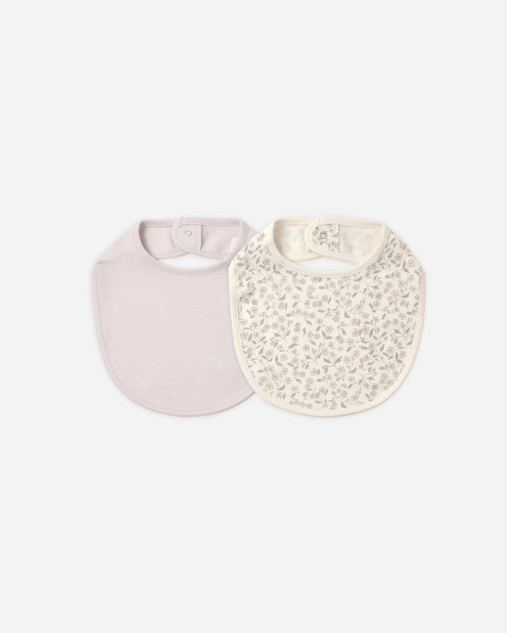 JERSEY SNAP BIB | 2 PACK FLORET | LILAC MIST