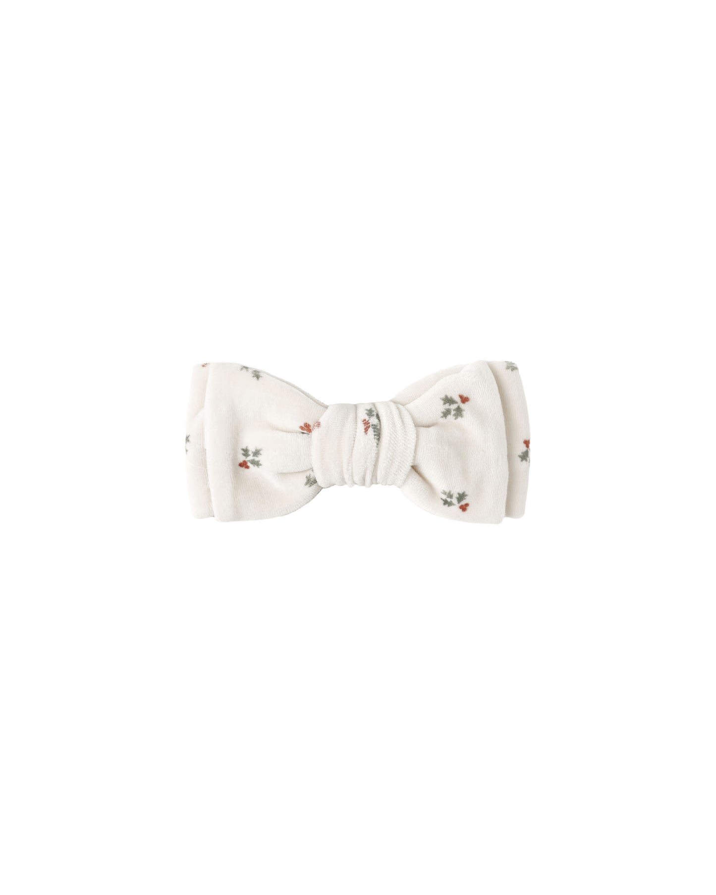 VELOUR BOW HEADBAND || HOLLY BERRY