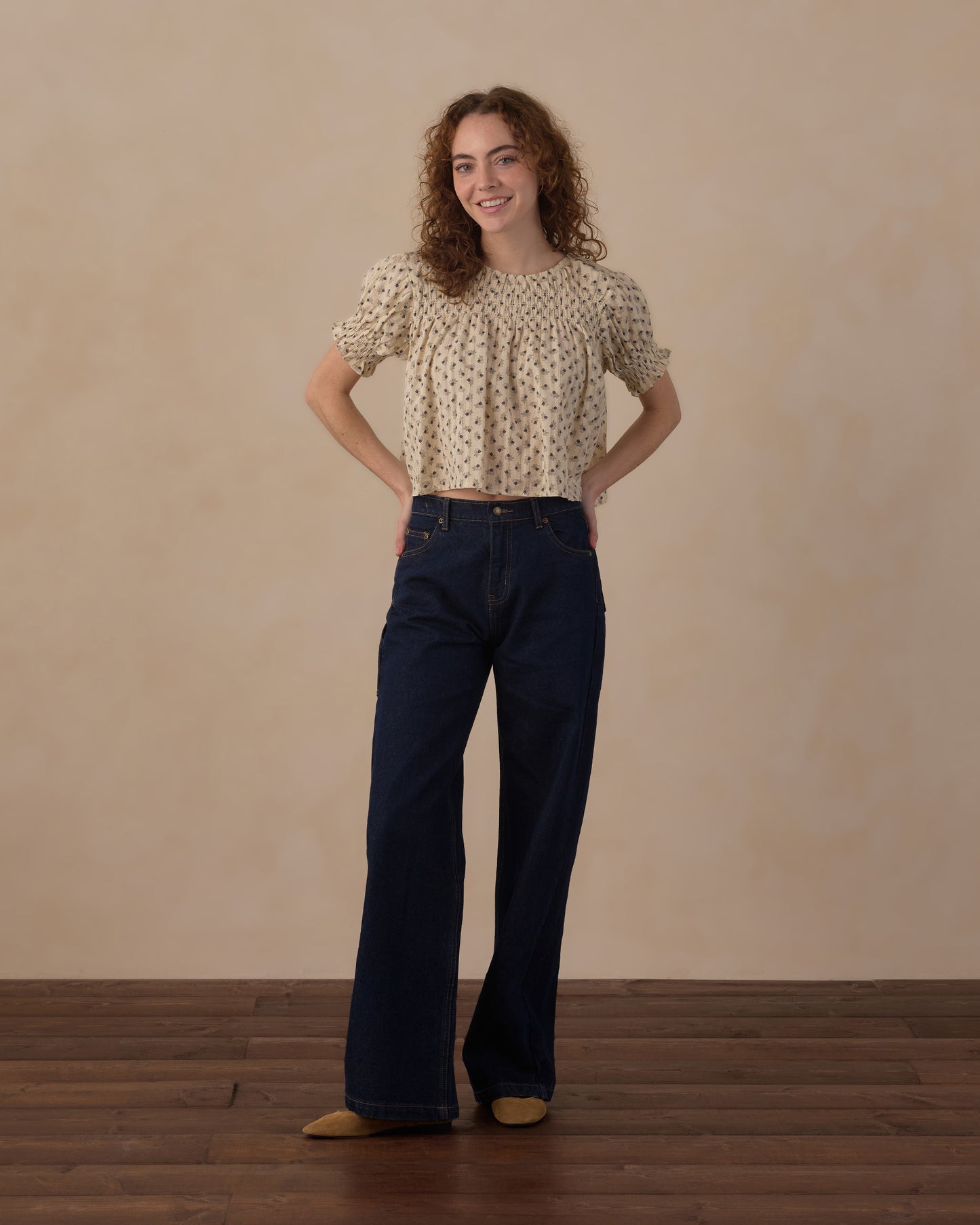 WOMEN'S COLETTE TOP VINTAGE FLEUR