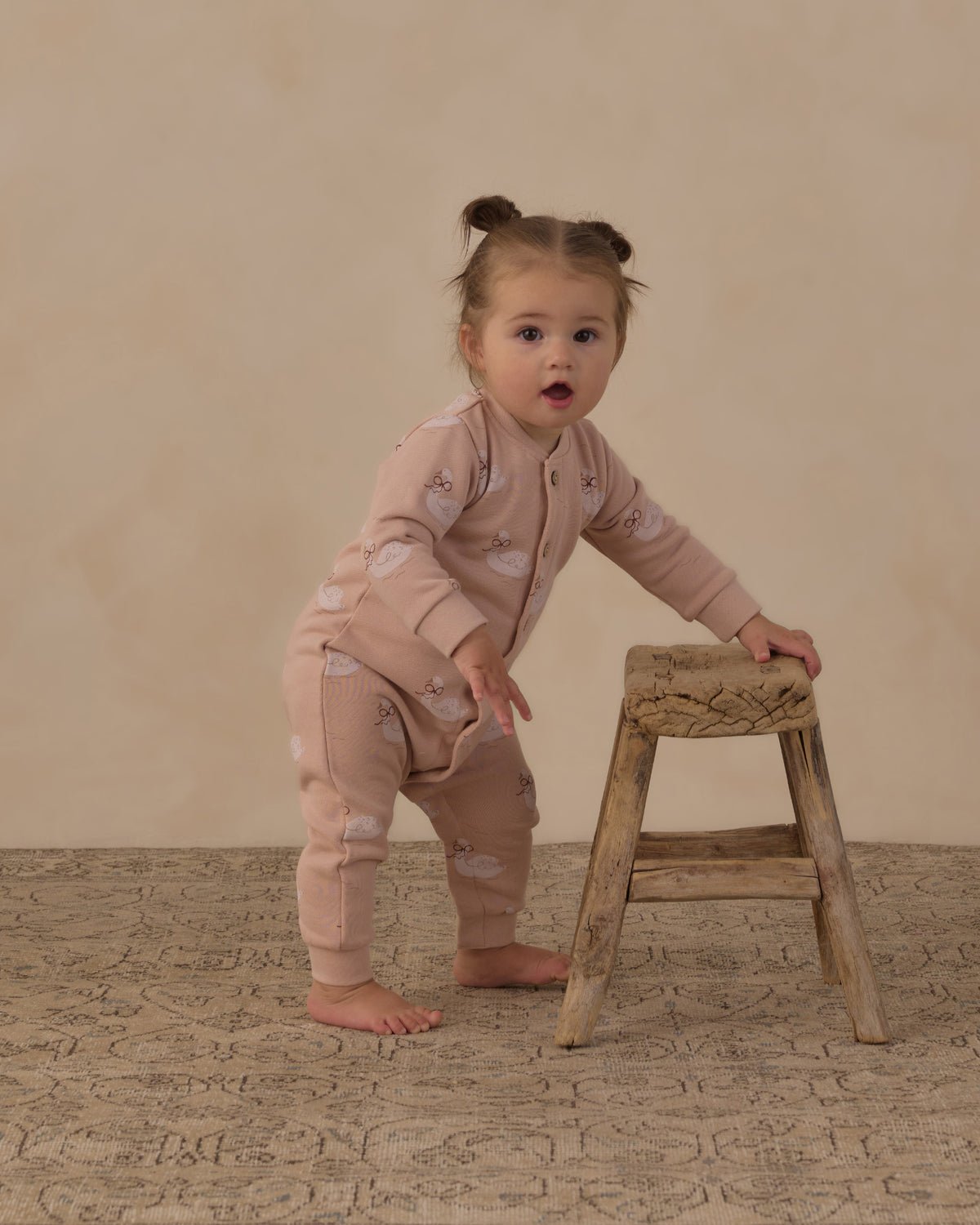 BUTTON DOWN JUMPSUIT SWANS
