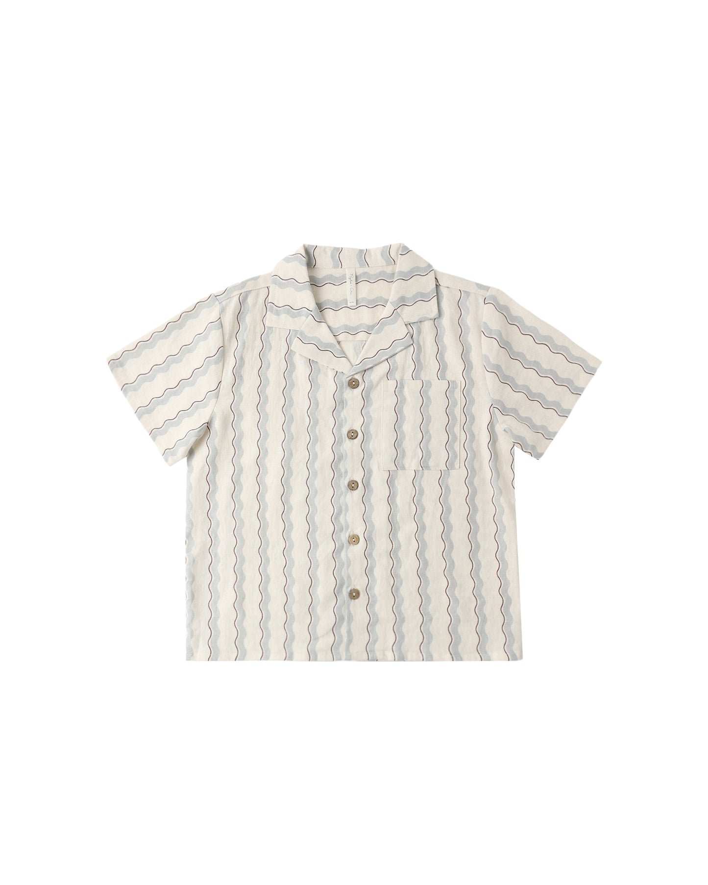LAPEL COLLAR SHIRT WAVE STRIPE