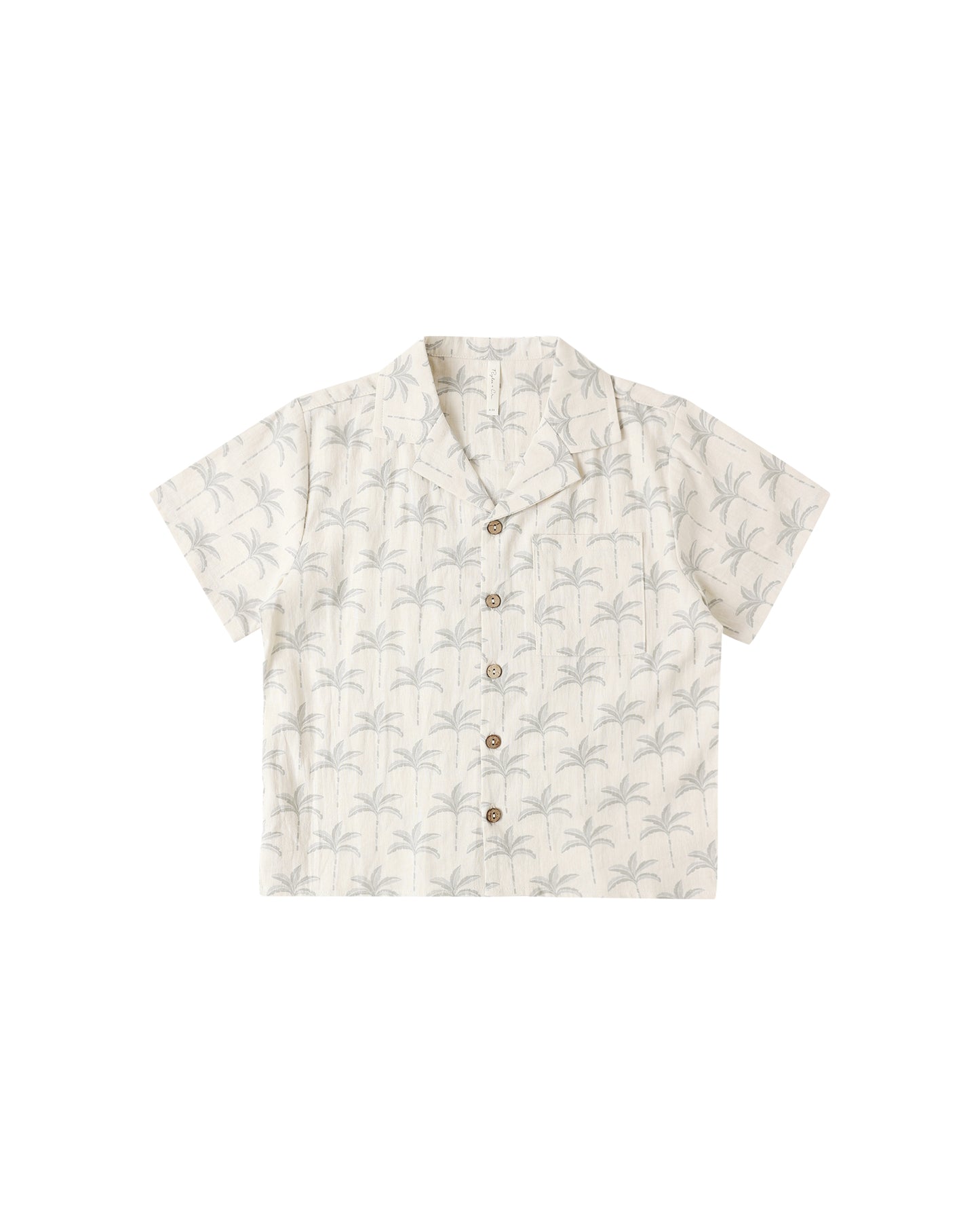 LAPEL COLLAR SHIRT PALM TREES