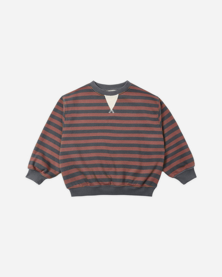 OVERSIZED CREW MULBERRY STRIPE