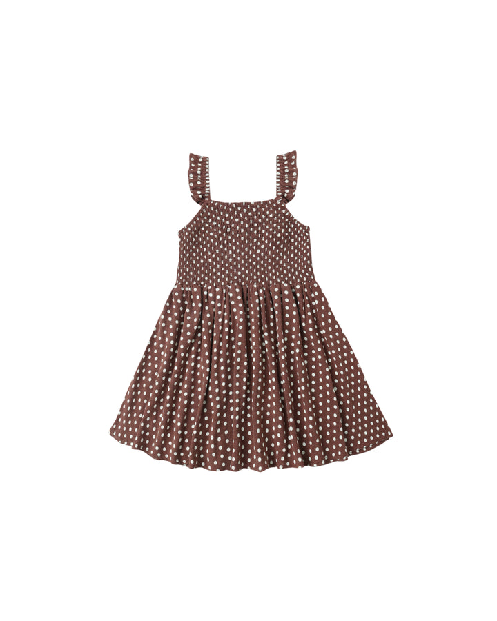 LAINEY DRESS CHOCOLATE POLKA DOT