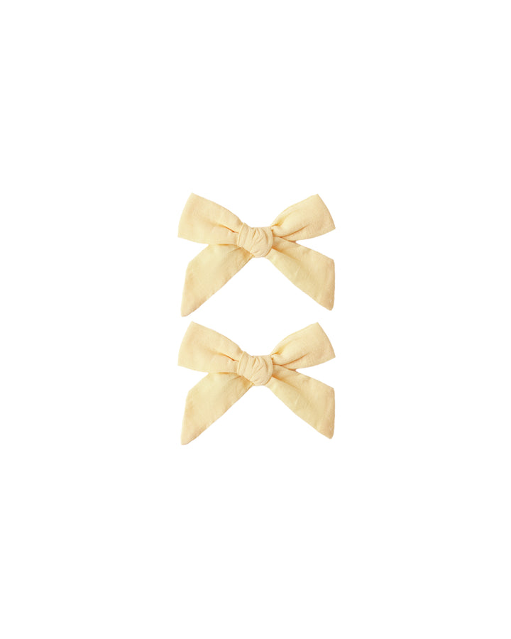 BOWS, SET OF 2 LEMON