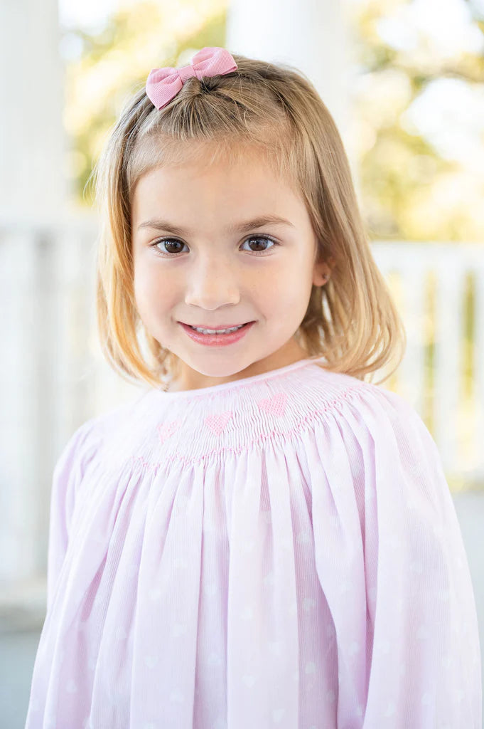 Pink Hearts Smocked Helen Dress