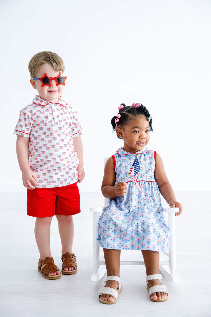 Patriotic Floral Libby Dress