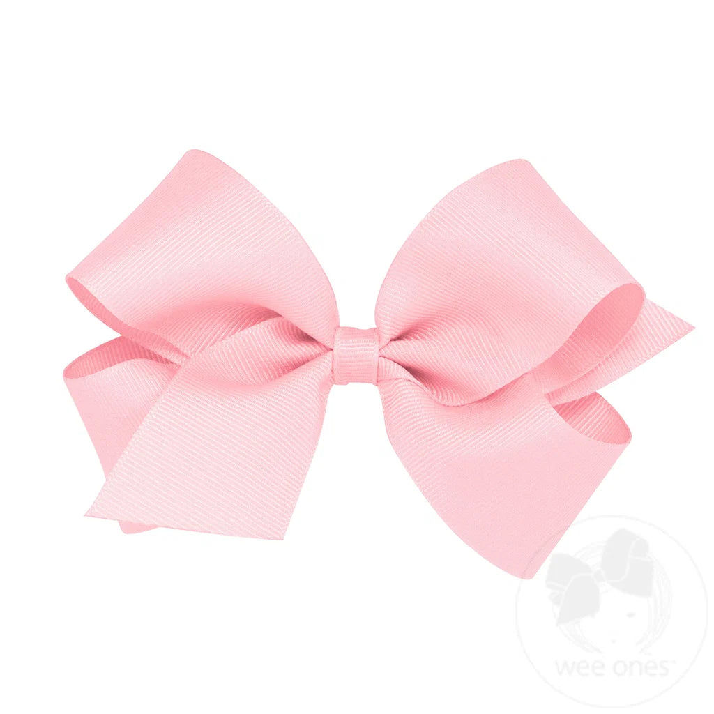 Medium Classic Grosgrain Hair Bow | Light Pink