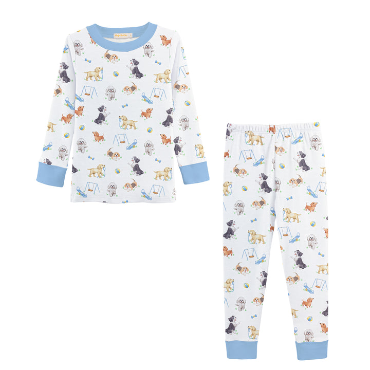 Printed Long Sleeve Pajama Set | Doggie Park