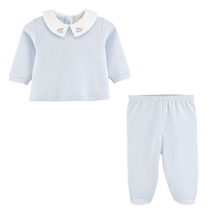Rocking Horse Pima Jacquard Top & Pant Set