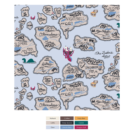 Short Sleeve Pajama Set | Dew Pirate Map
