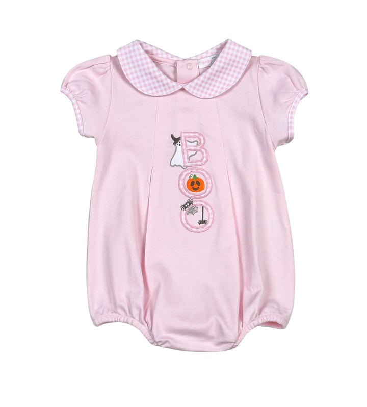 Spooky Pima Applique Bubble | Pink
