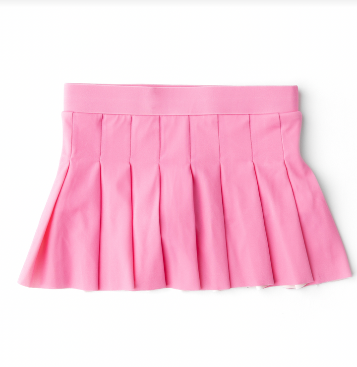 pleated active skirt | hot pink