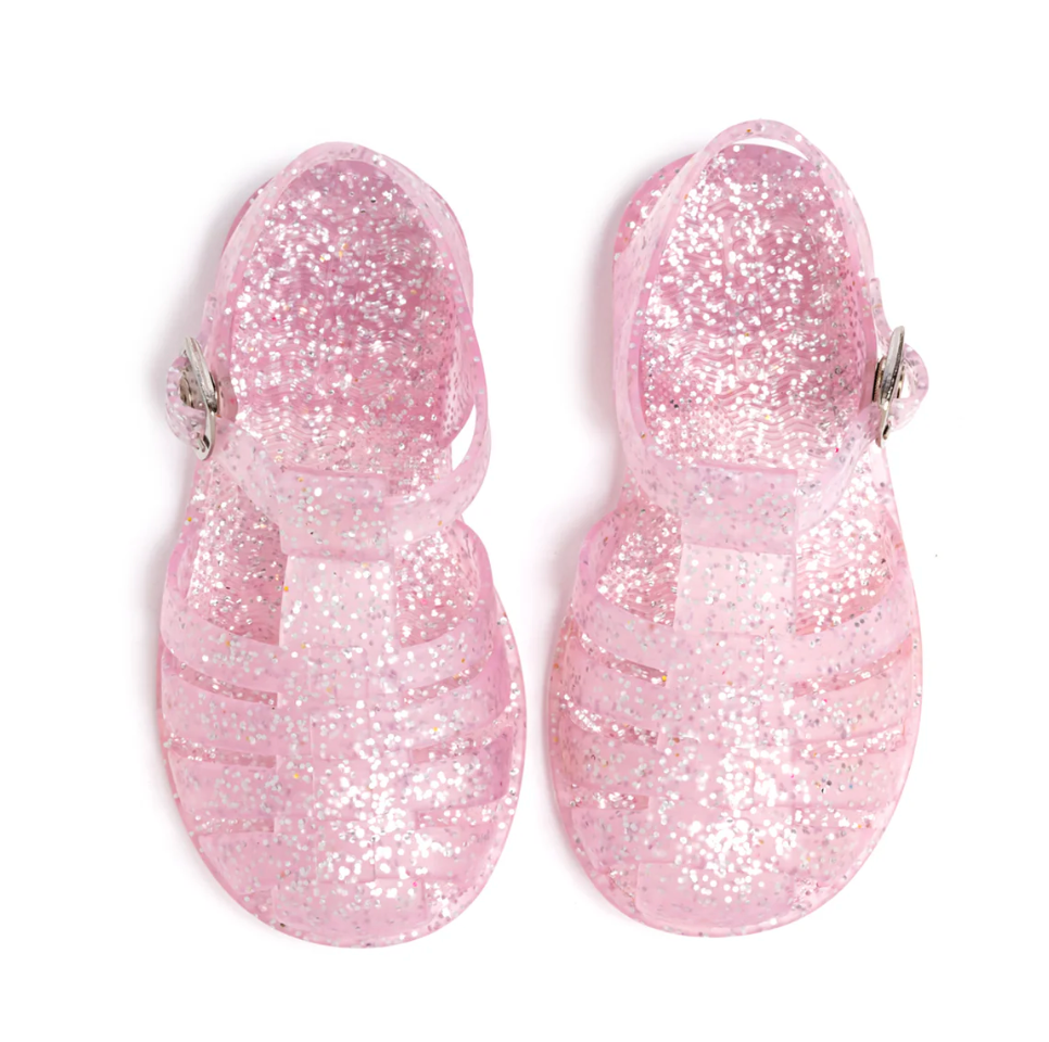 Tulsa Jelly Sandal | Pink Glitter