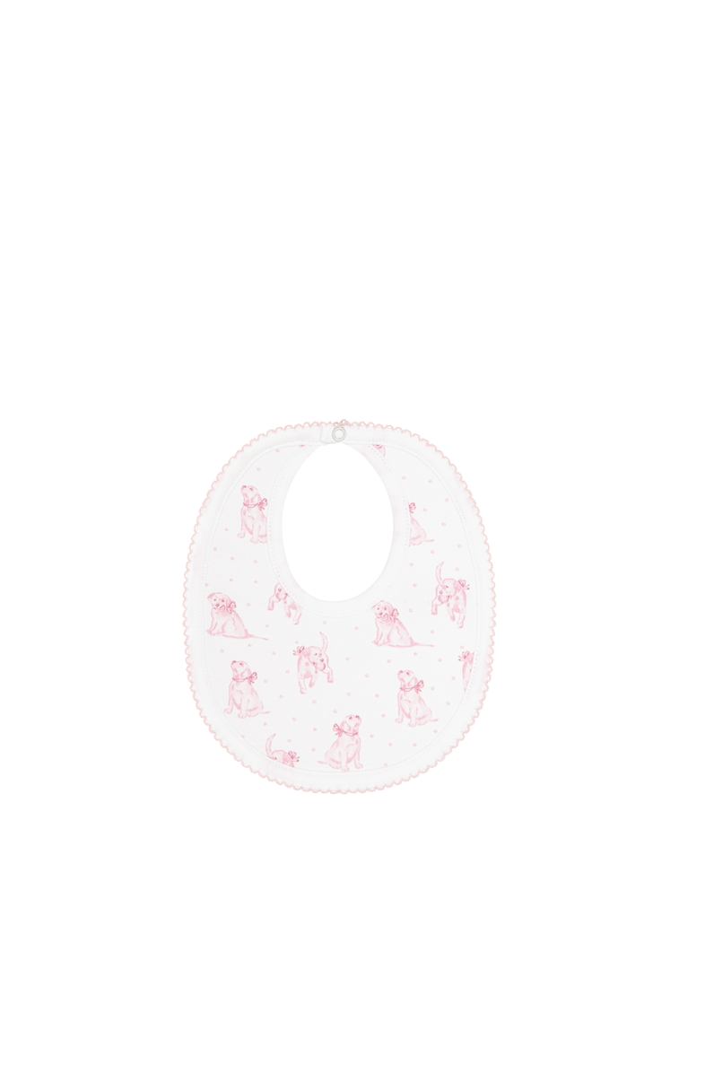 Print Bib | Pink Puppy Love