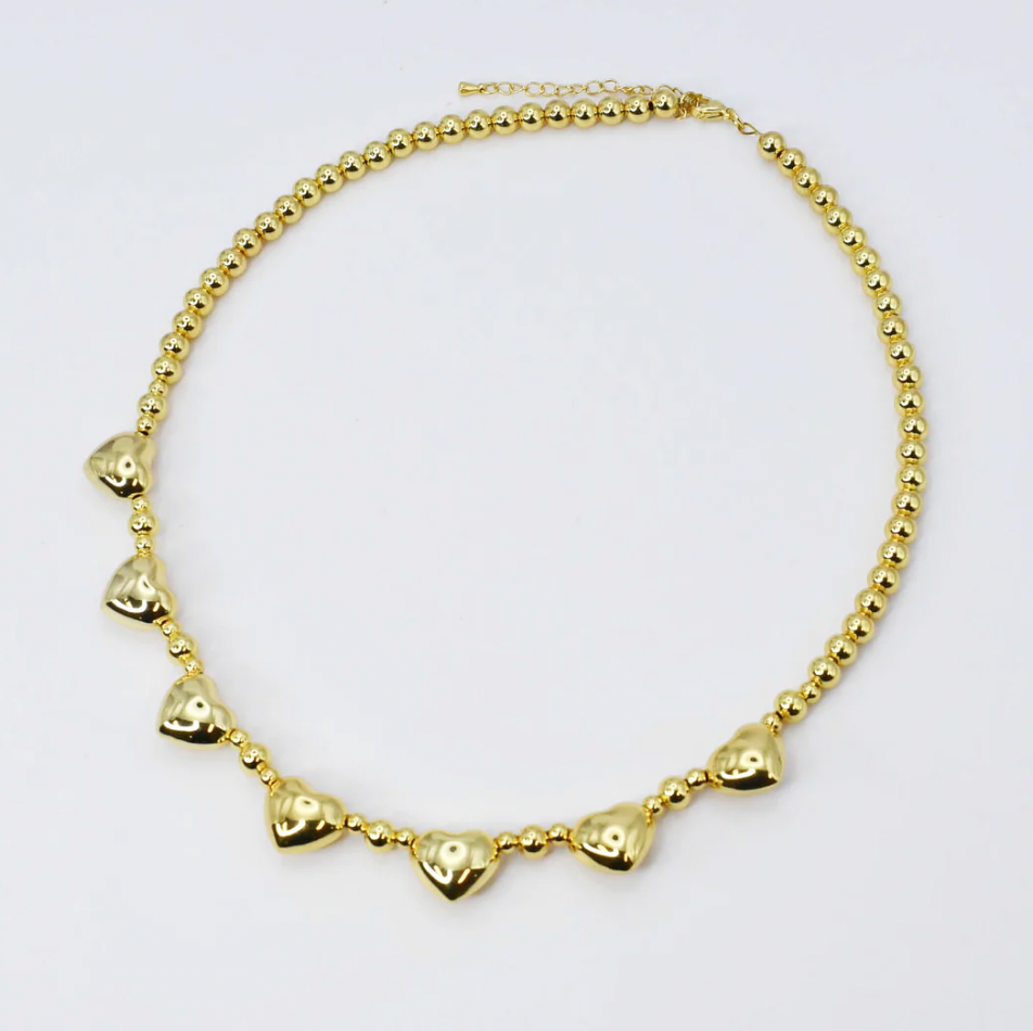 Hearts and Beads Necklace