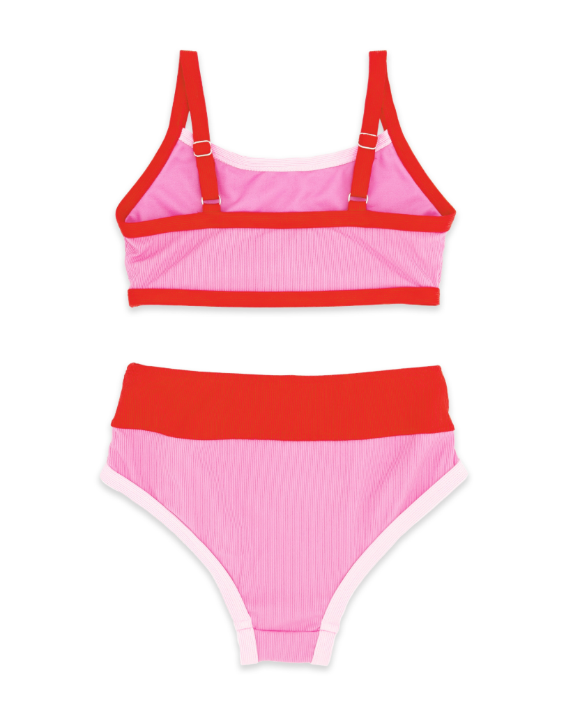 Retro Ringer Bikini | Pink Sunset
