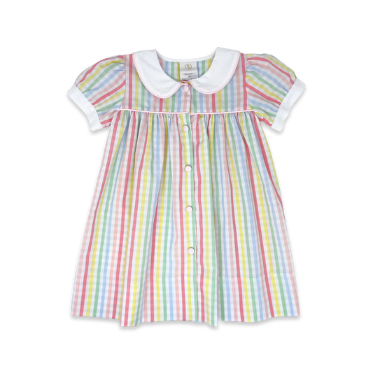 Breccan Dress | Rainbow Stripe