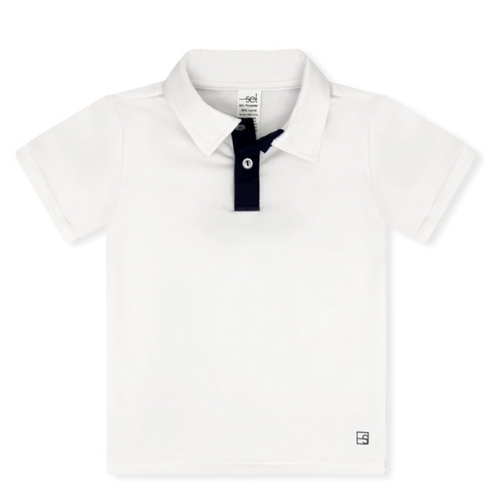 Parker Polo | White w/Augusta Green