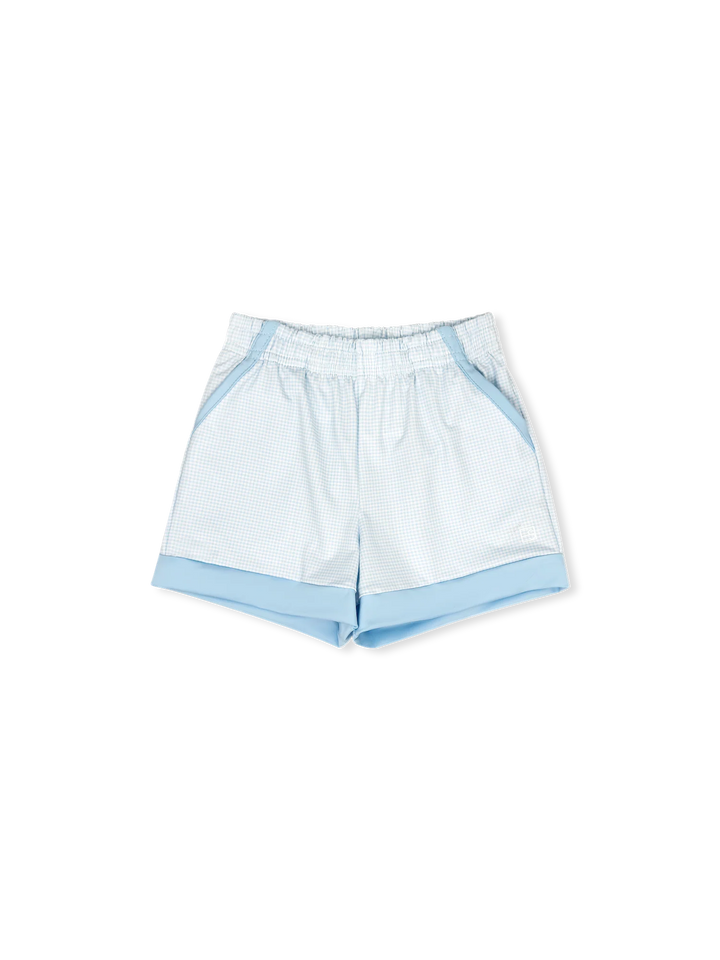Graham Short | Cotton Candy Blue Mini Gingham