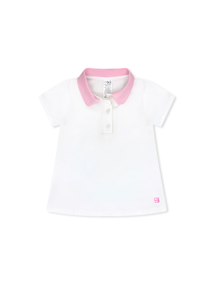 Grace Golf Shirt | Pure Coconut, Pink