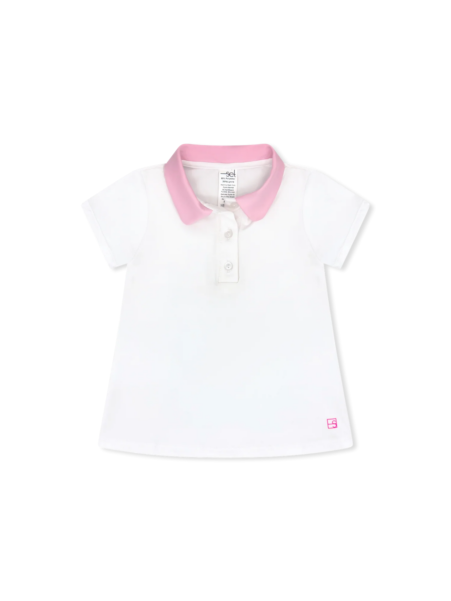 Grace Golf Shirt | Pure Coconut, Pink