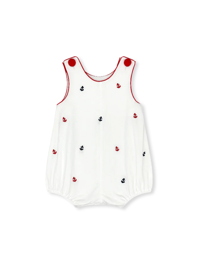 Bennett Anchors Bubble I Simply White Seersucker