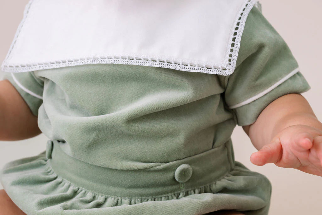 Christian Button On | Leyland Green Velvet