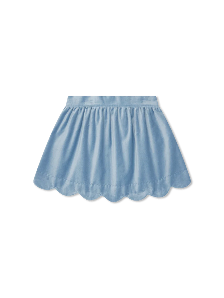 Susie Scallop Skirt | Beaufort Blue Velvet