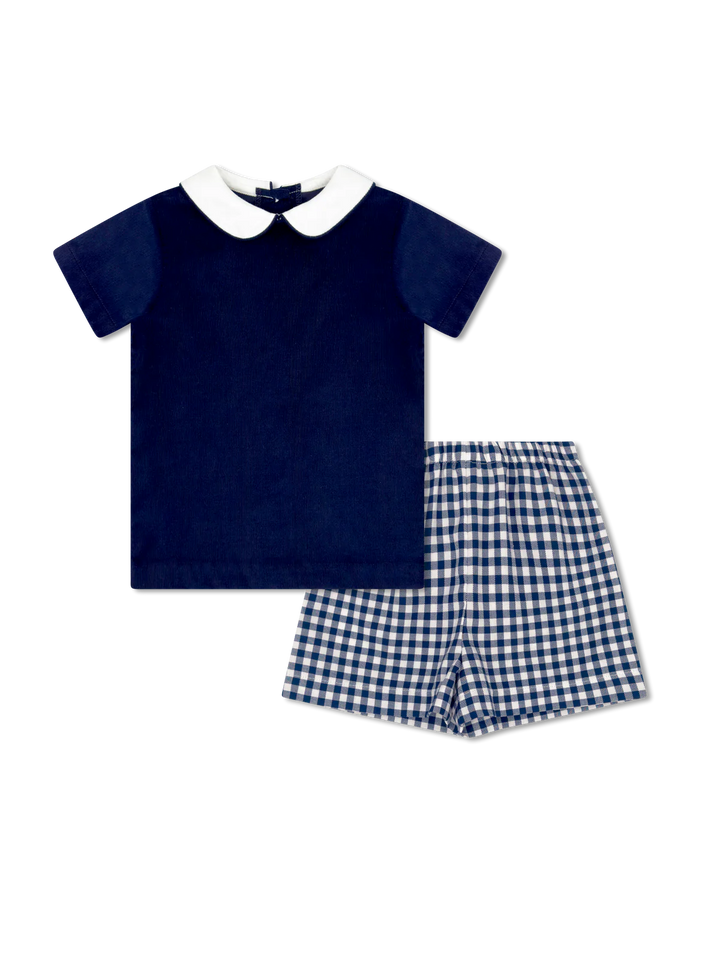 Sibley Short Set | Navy + Blue Ridge Check