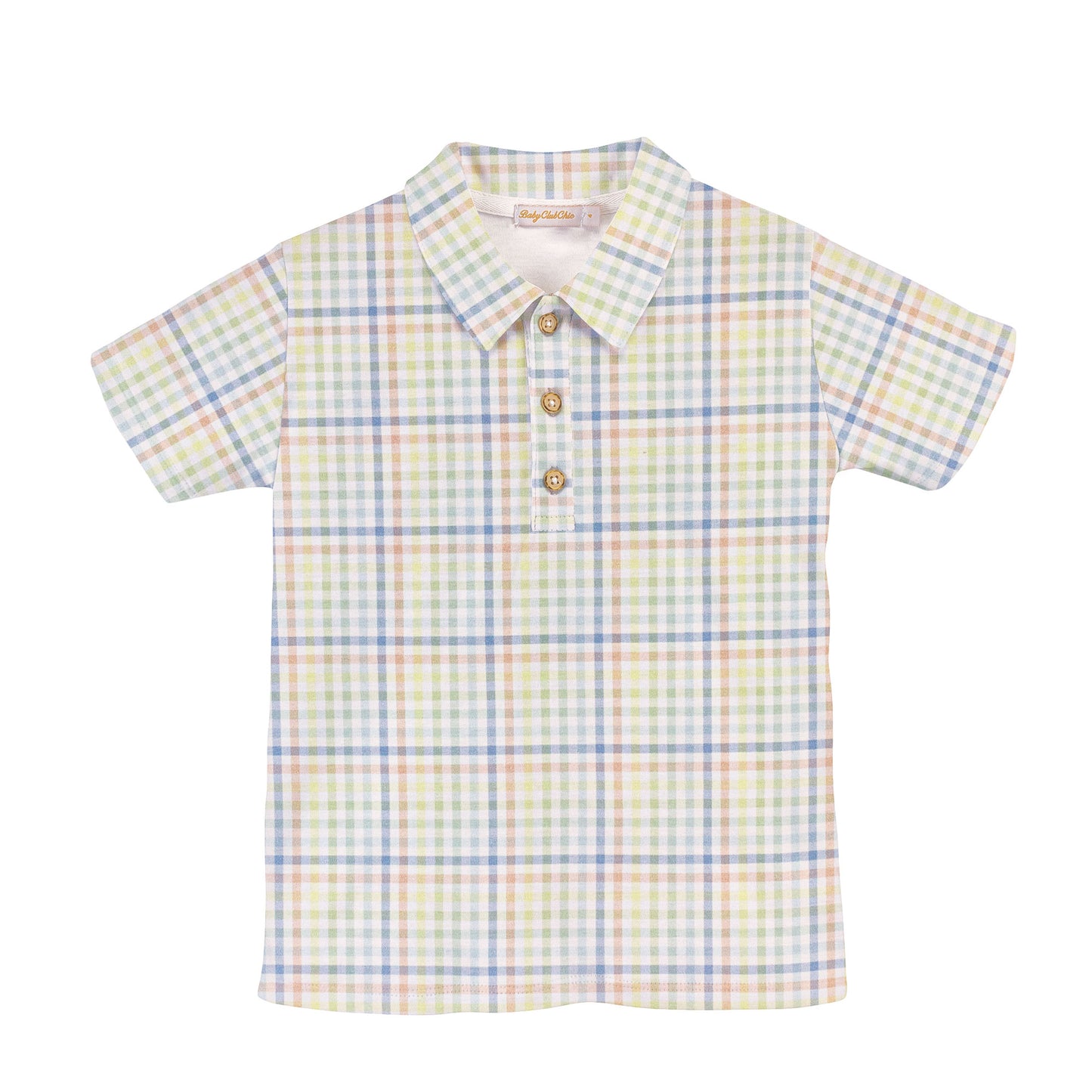 gingham adventure polo shirt