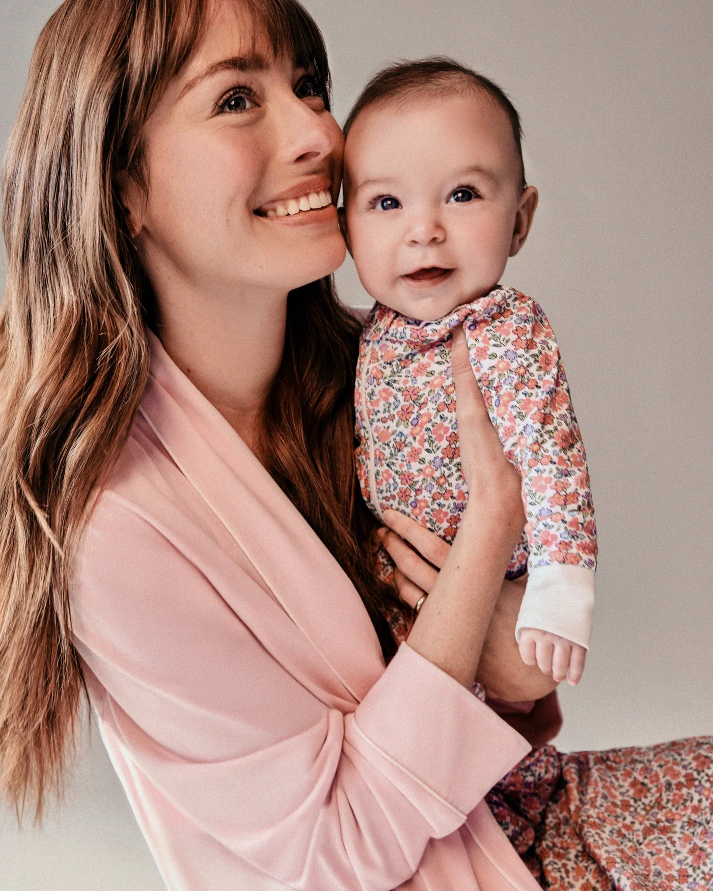 Baby's Pima Snug Fit Romper in Fleurs de Rose