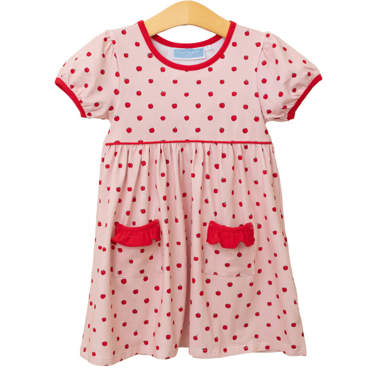 Apple Print Dress | Pink