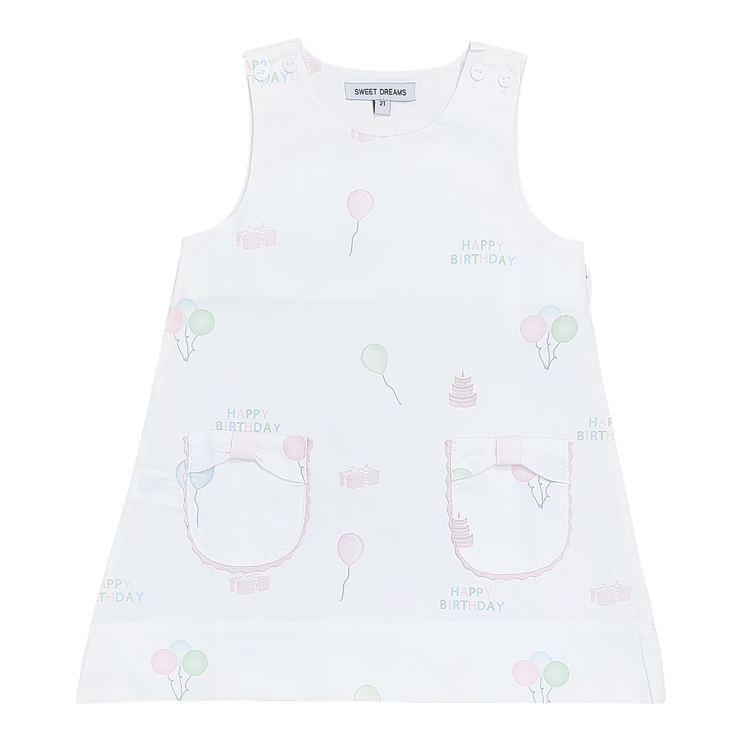 Happy Birthday Print Dress