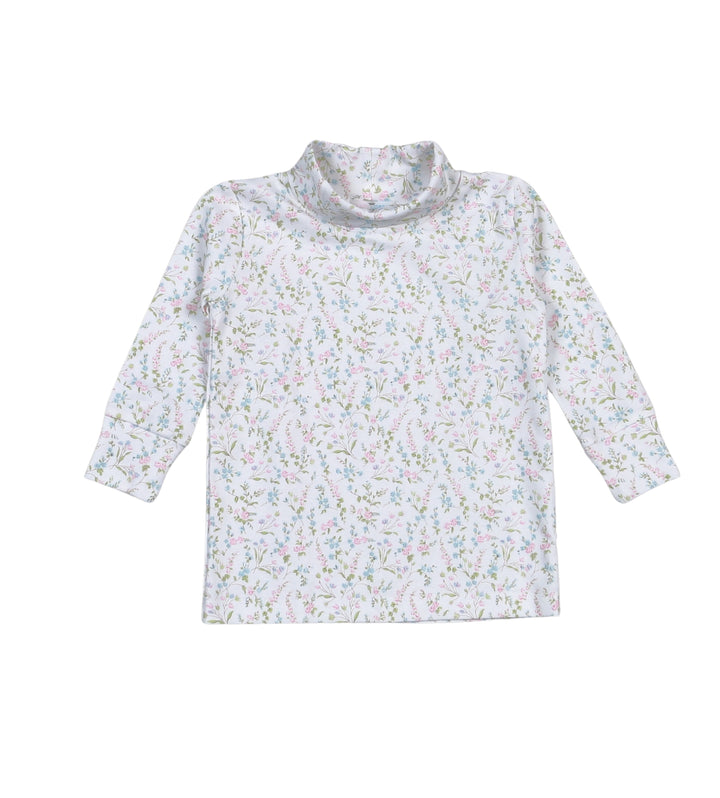 Vivian Floral Pima Turtleneck