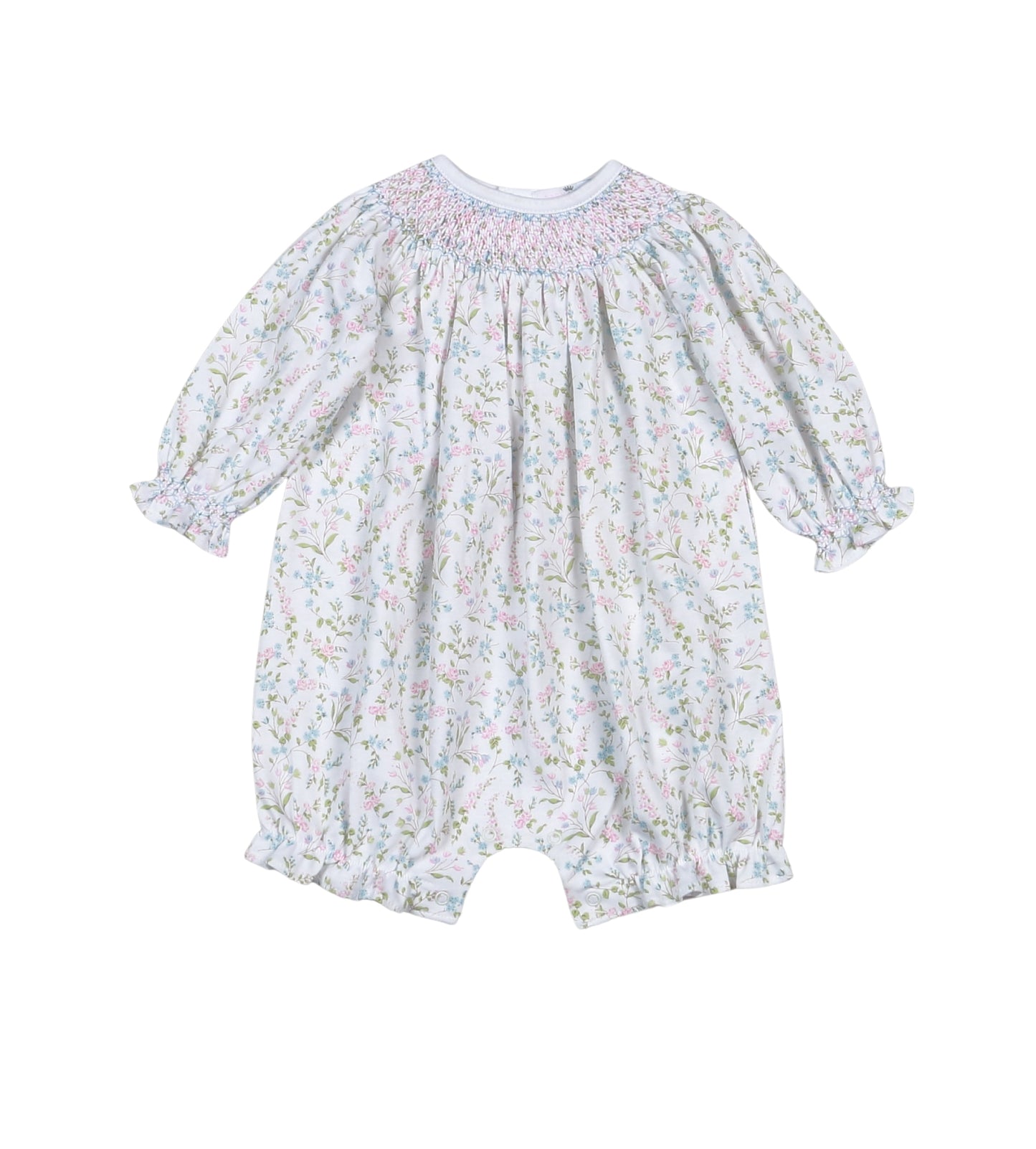 Vivian Floral Hand Smocked Bishop Bubble