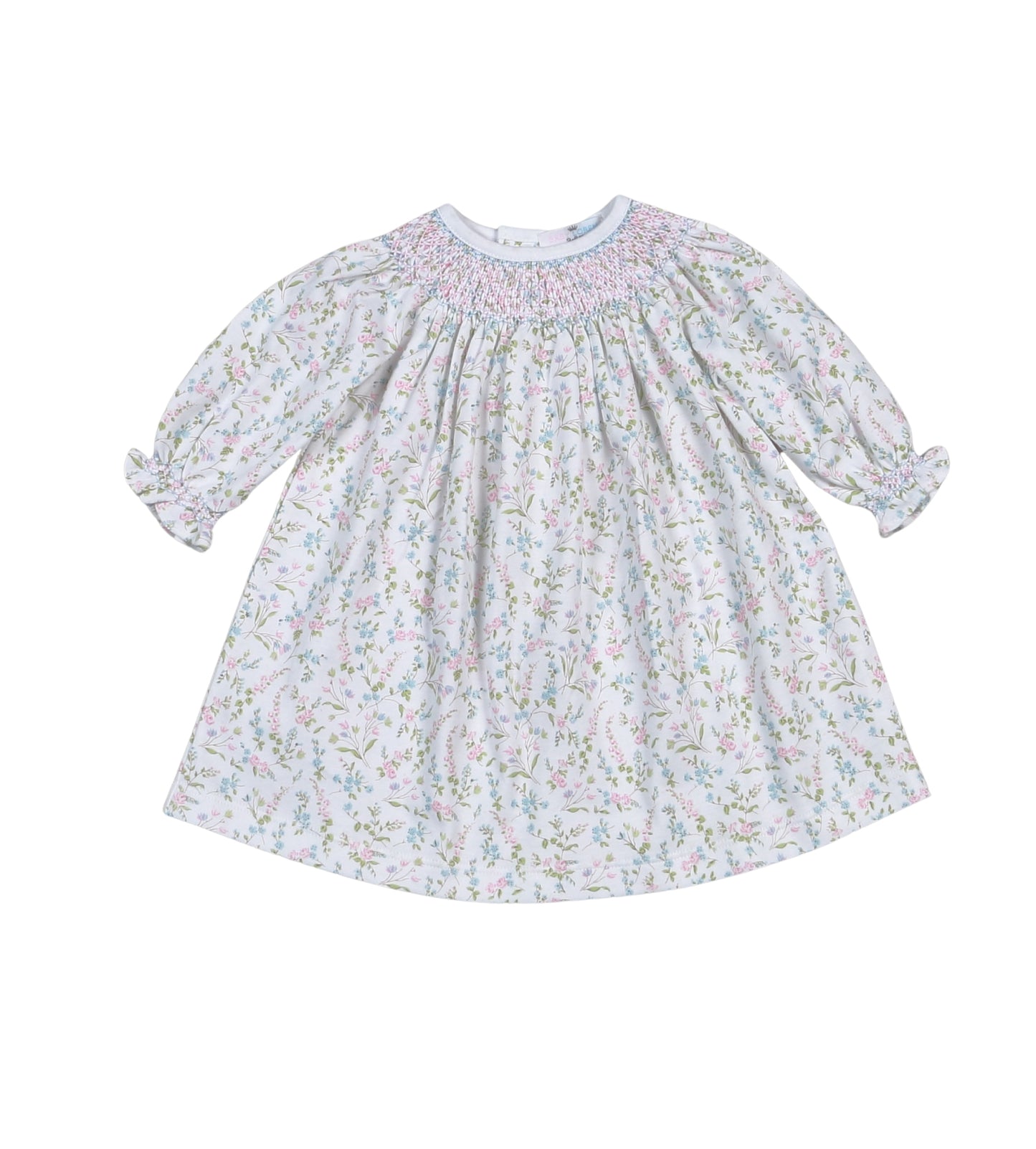 Vivian Floral Hand Smocked Bishop Dress