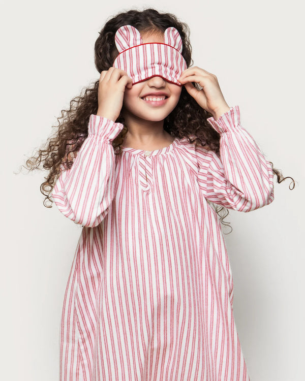 Girl's Delphine Twill Nightgown | Antique Red Ticking
