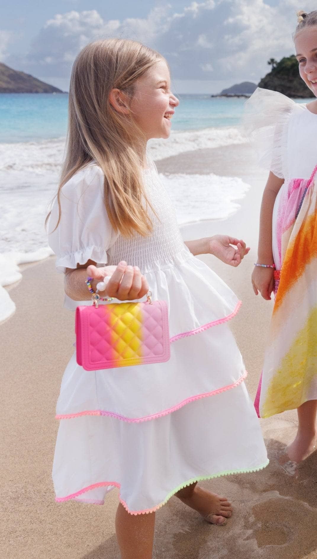 White Rainbow Tier Dress