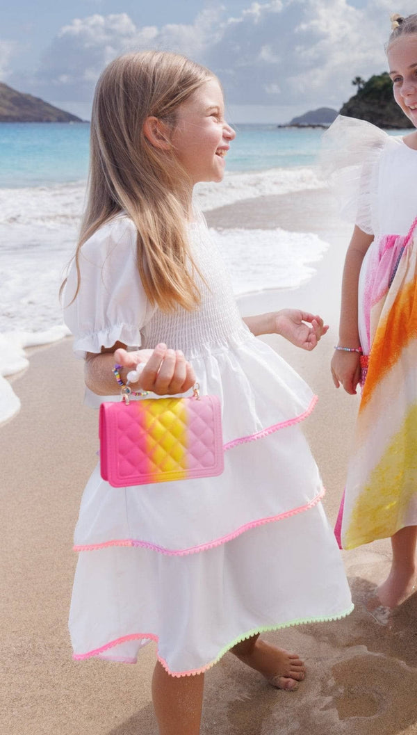 White Rainbow Tier Dress