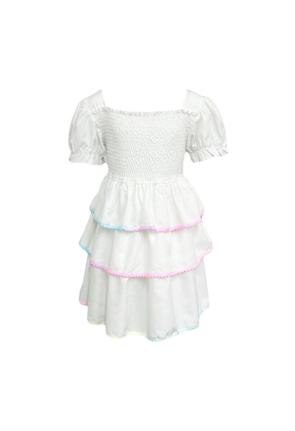 White Rainbow Tier Dress