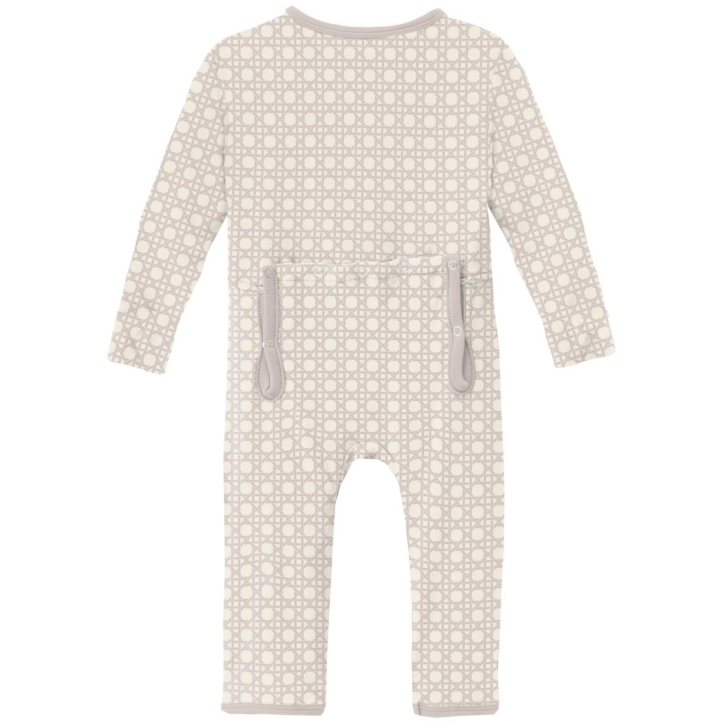 Print Coverall with 2 Way Zipper | Latte Wicker