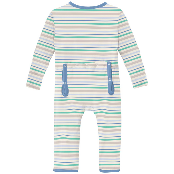 Print Coverall with 2 Way Zipper | Mythical Stripe