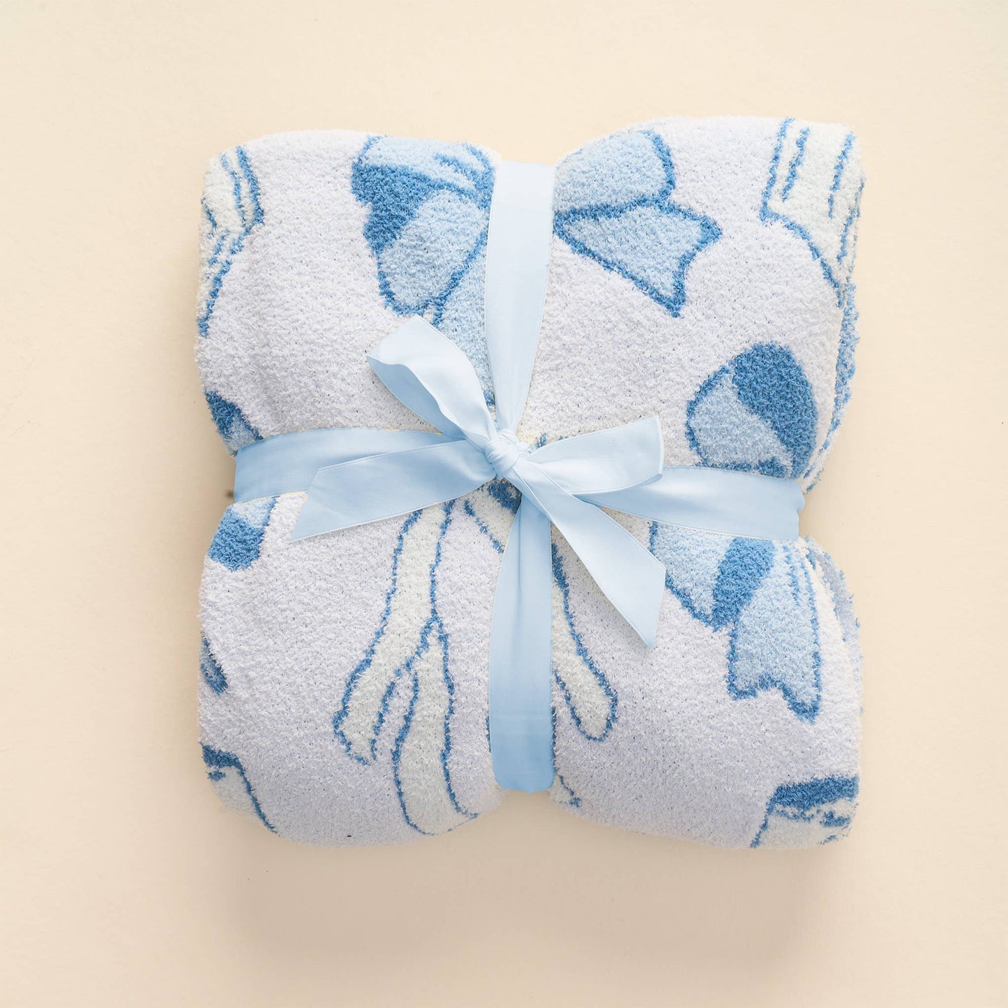 Cozy Dreams Luxe Blanket-Blushing Bows Blue