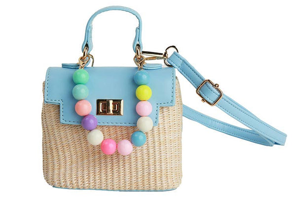 Colorful Basket Bag: Lavender