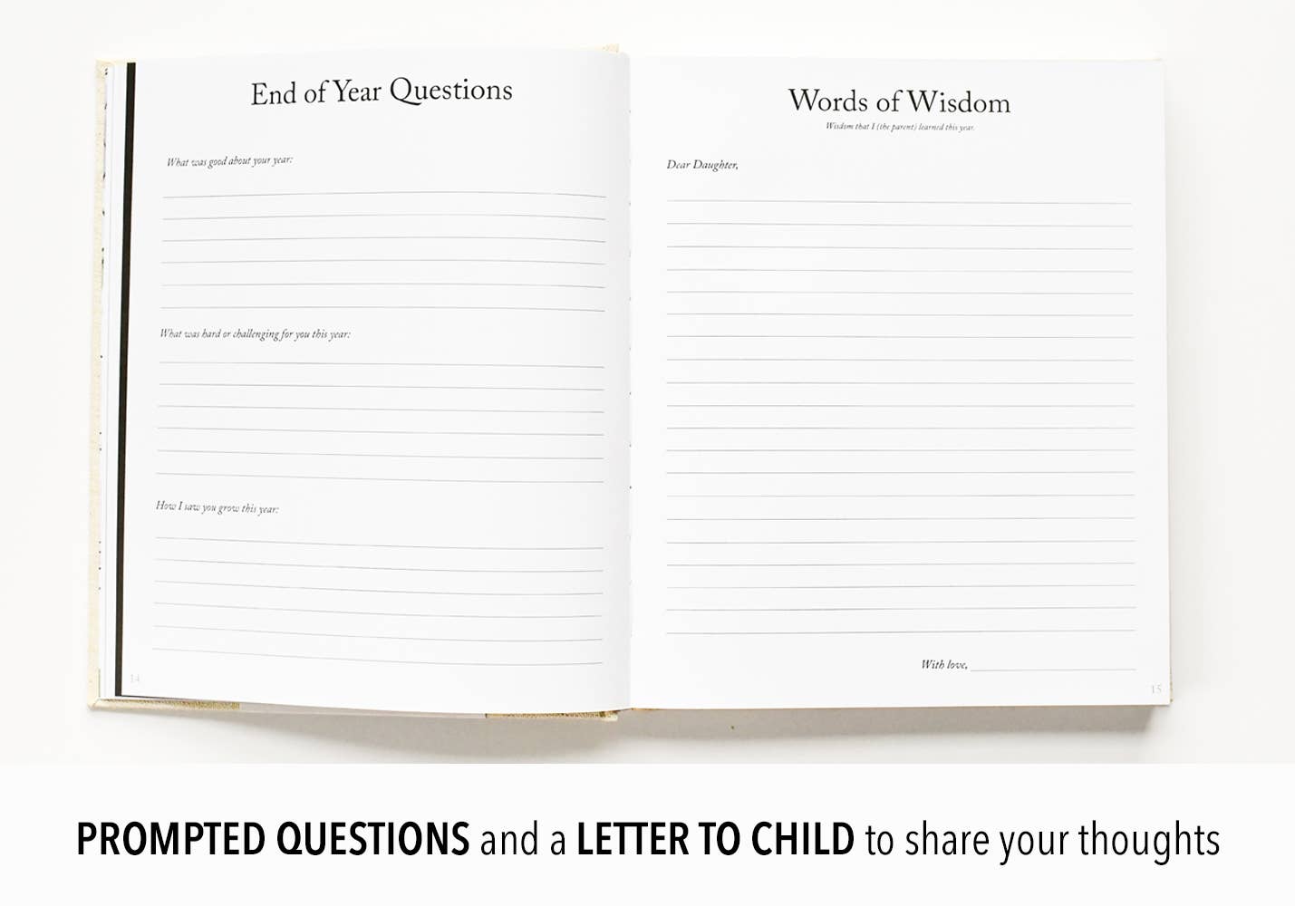 Dear Daughter Childhood Keepsake Book | Cream