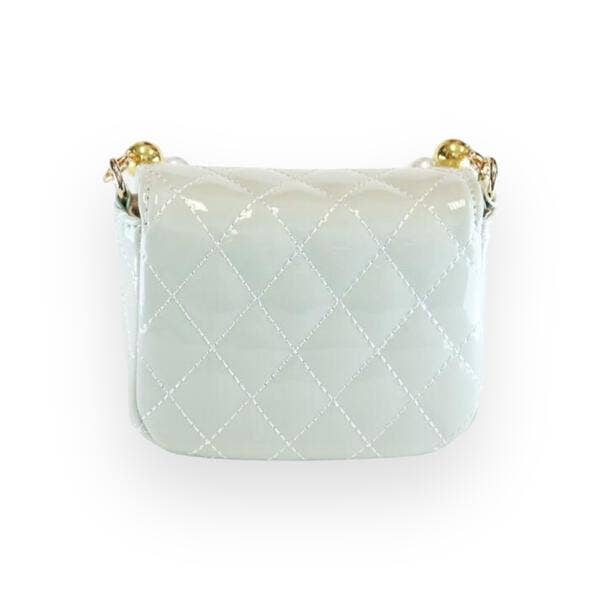 Embellished Patent Quilted Purse