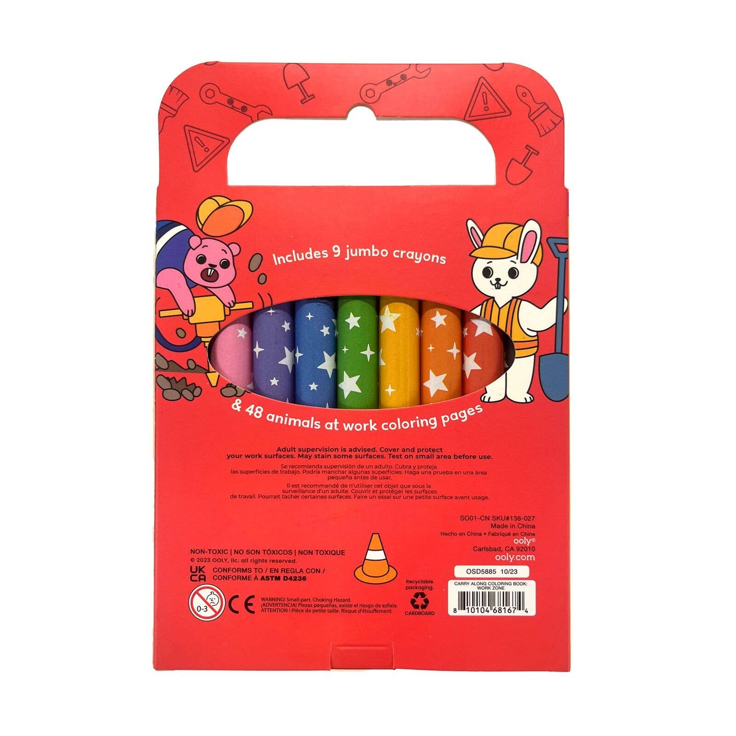 Carry Along Crayons & Coloring Book |  Work Zone