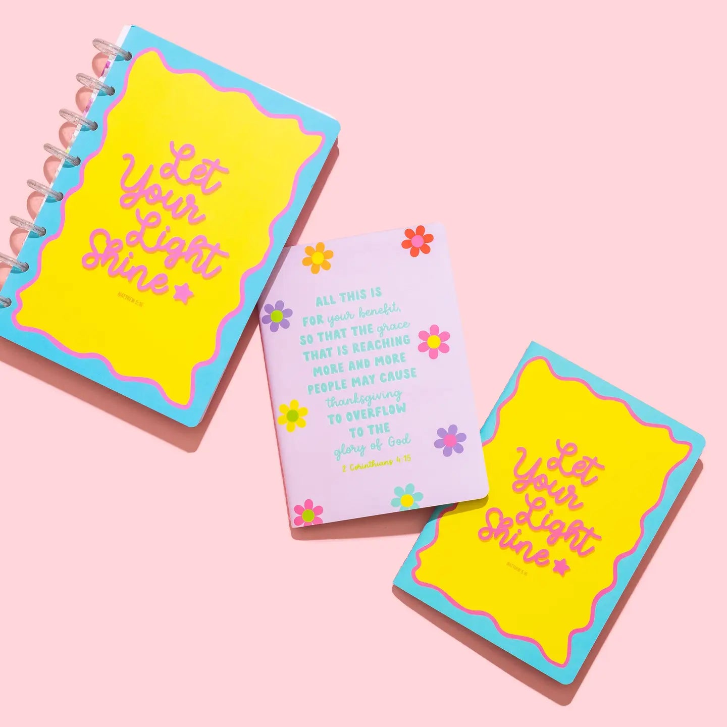Spiral Disc Notebook - "Let Your Light Shine" - 200 Pages
